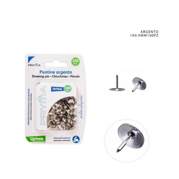 Pryma - Puntine Argento 1X0.9mm 100pz