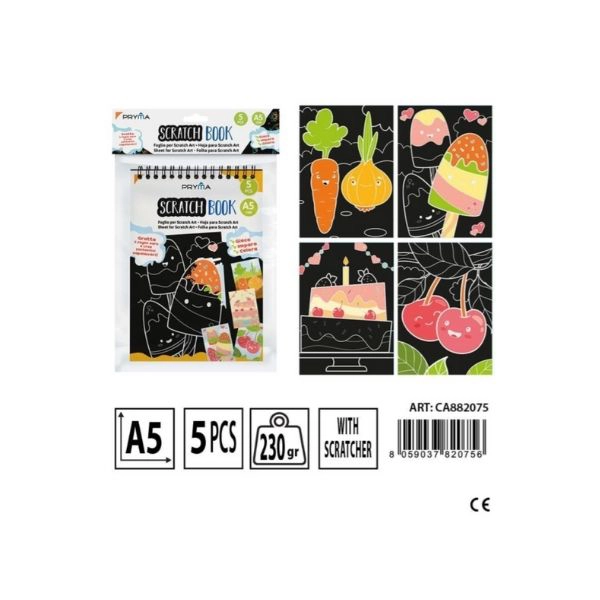 Pryma - Scratch Book A5 14x20cm 5FF per disegno e note