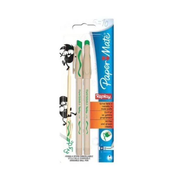 Replay - Set 2 Penne a Sfera Cancellabili Verde