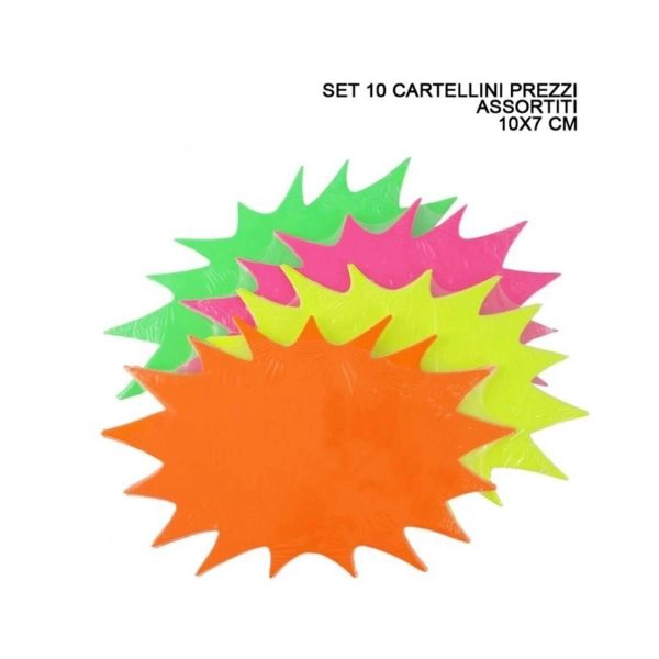 Cartellino Prezzo Ovale 10pz - 13.5x9.5 cm