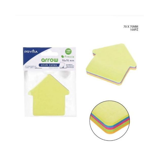 Pryma Stick Notes Freccia 70x70mm - 100 Fogli