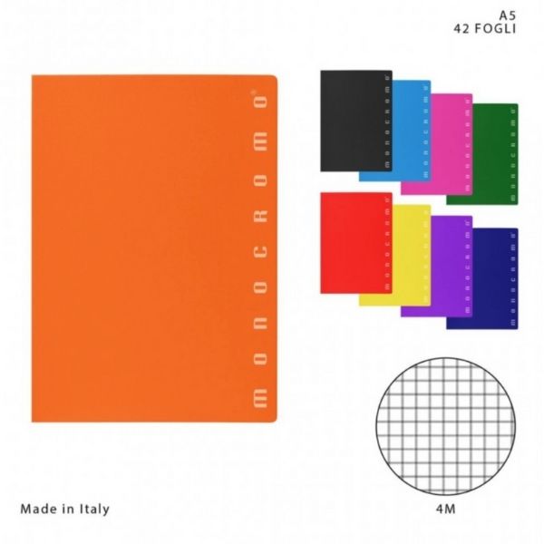 Quaderno Pigna Monocromo A5 42FF 80G 4M