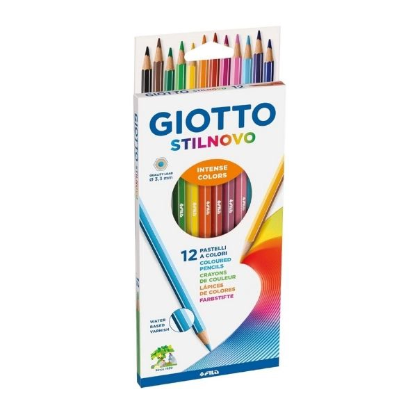 Pastelli Giotto Stilnovo - Set 12 colori intensi