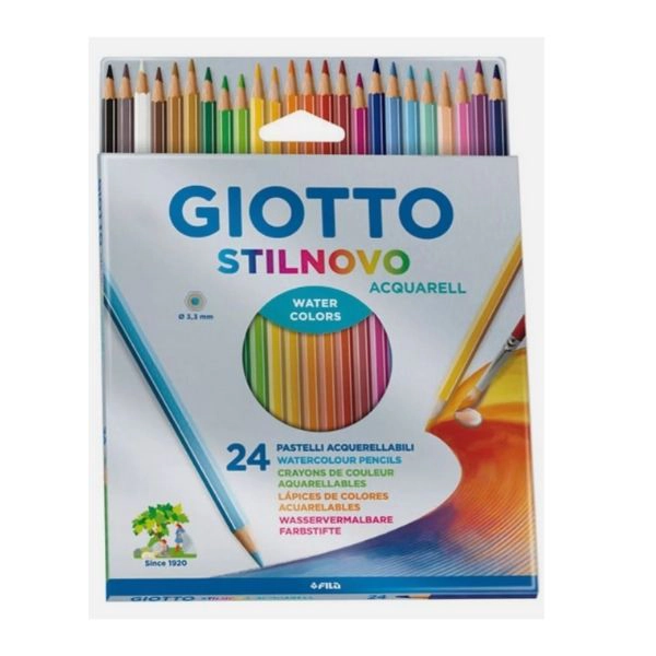 Pastelli Acquerellabili Giotto Stilnovo - Set 24 colori intensi