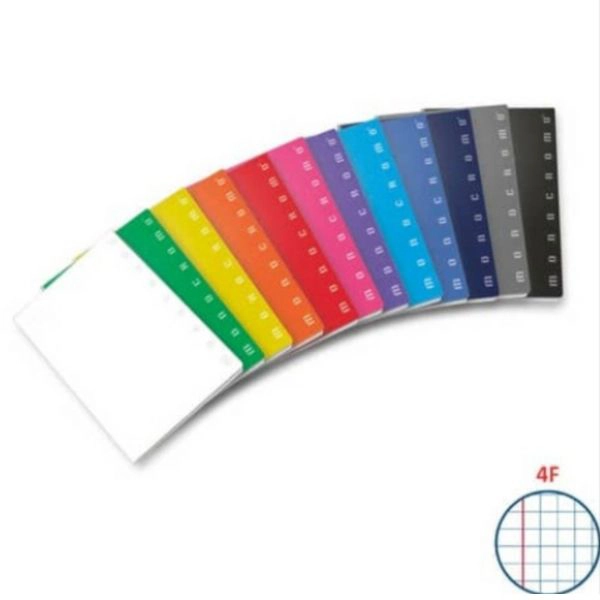 Quaderno Pigna Monocromo Maxi 80GR 21X30 (A4) Quadretto 4F