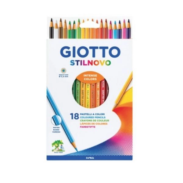 Pastelli Giotto Stilnovo - Set 18 colori intensi