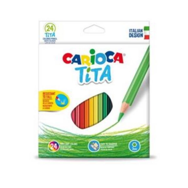 Matite Colorate Carioca Tita - Set 24 colori in resina