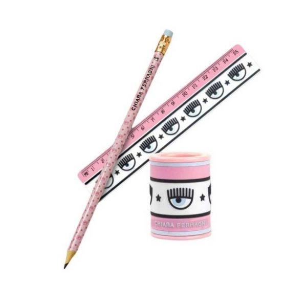 Pigna Blister Righello + Temperino + Matita Chiara Ferragni