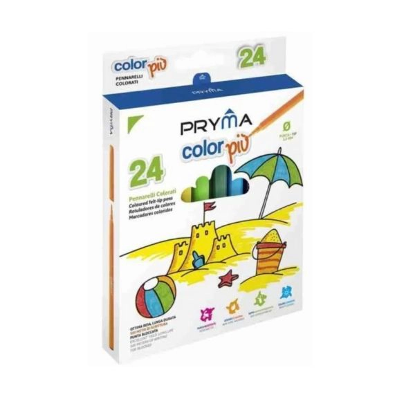 Pennarelli Pryma Colorpiù - Set 24 colori brillanti
