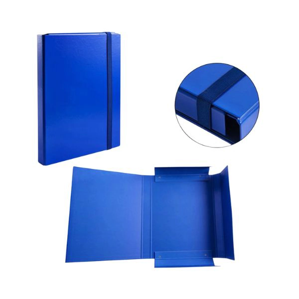 Cartella 3 Lati con Elastico Piatto Blu D3