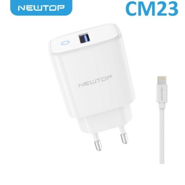 NEWTOP CM23 - Caricatore da Muro 2.1A con Cavo Lightning