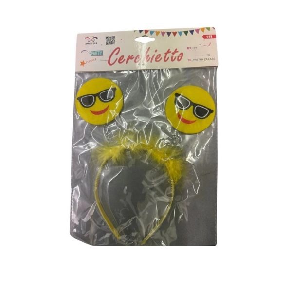 Cerchietto Party Emoji con Occhiali da Sole