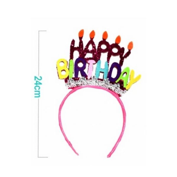Cerchietto Happy Birthday Glitter - Set da 5 pezzi