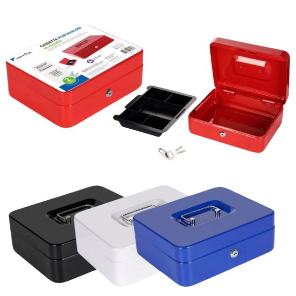 Pryma - Cassetta Portavalori in Metallo 25x20x9 cm