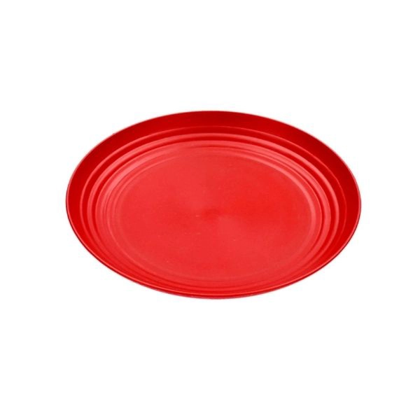 Set Piatti Piani Plastificati Rossi 20 cm