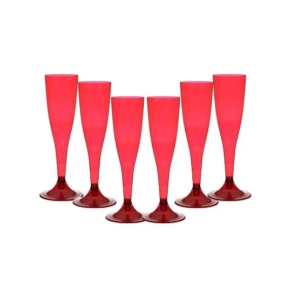 Set Bicchieri Flute Rossi