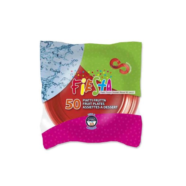 Piatti Fiesta Dessert Rossi - 250 Pezzi