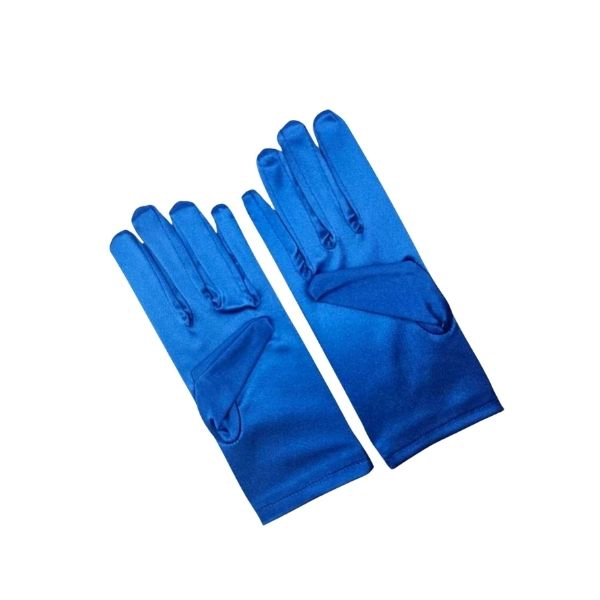 Guanti in Raso 22 cm - Set da 5 Paia- BLU