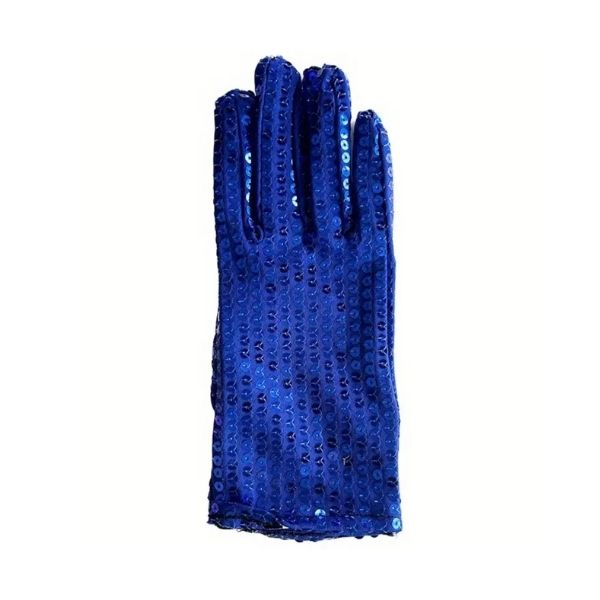 Guanti con Paillettes Blu (5Pezzi) - 22cm
