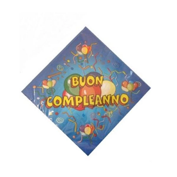Tovaglioli Buon Compleanno Blu