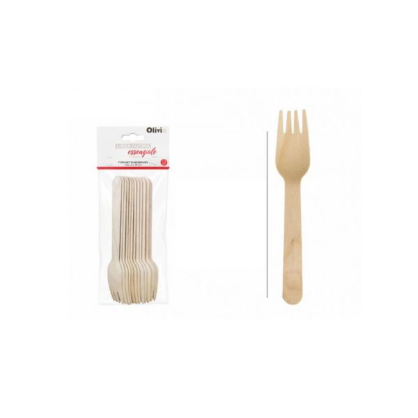 Forchetta Monouso in Legno 16cm