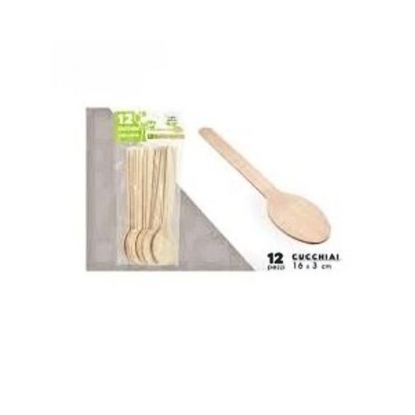 Cucchiai Monouso in Legno 5x12pz