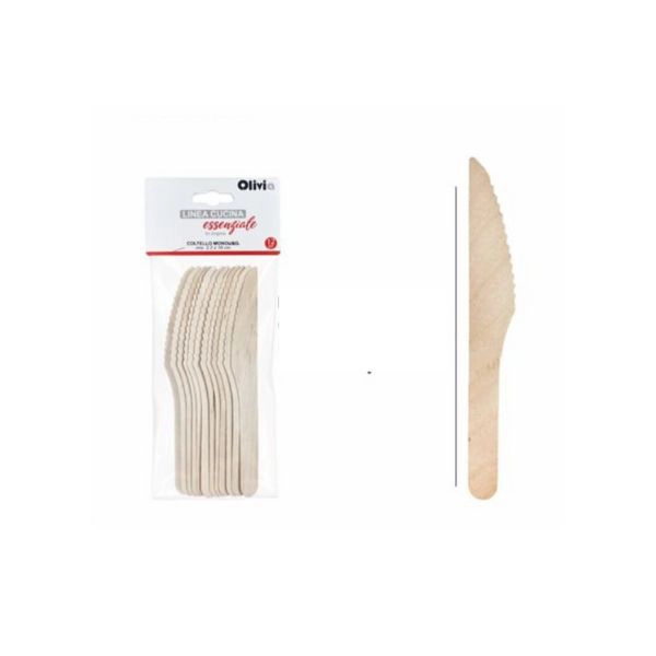 Coltelli Monouso in Legno Olivia