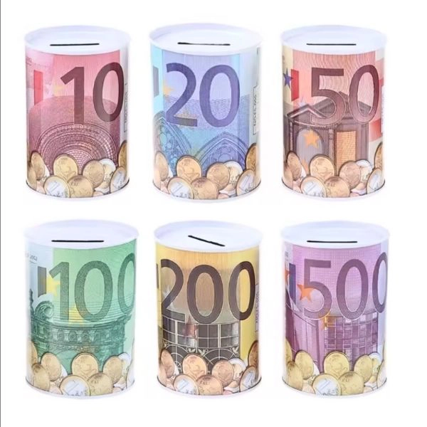 Salvadanaio in Latta Banconota Euro