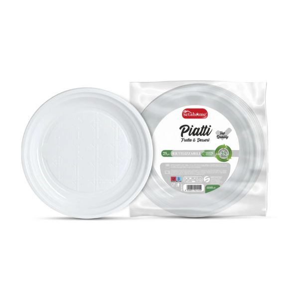Piatti Monouso da Dolce e Frutta Bianchi