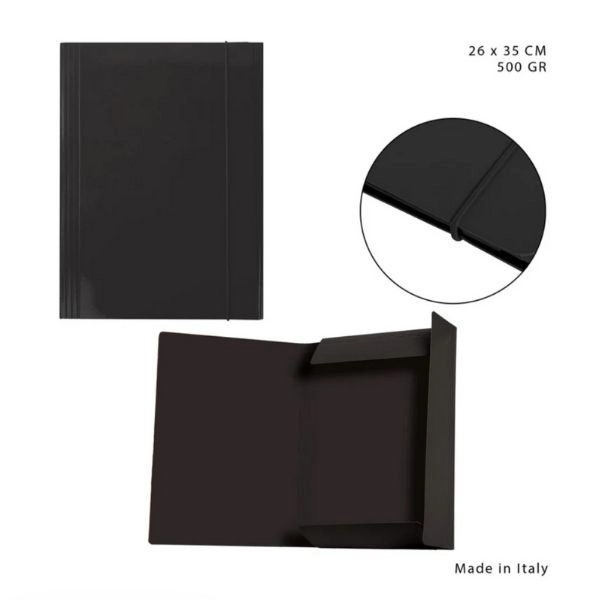 Cartellina a 3 lembi con elastico 26x35 cm