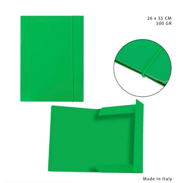 Cartellina a 3 lembi con elastico 26x35 cm