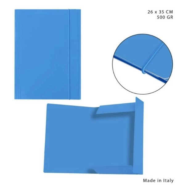 Cartellina a 3 lembi con elastico 26x35 cm