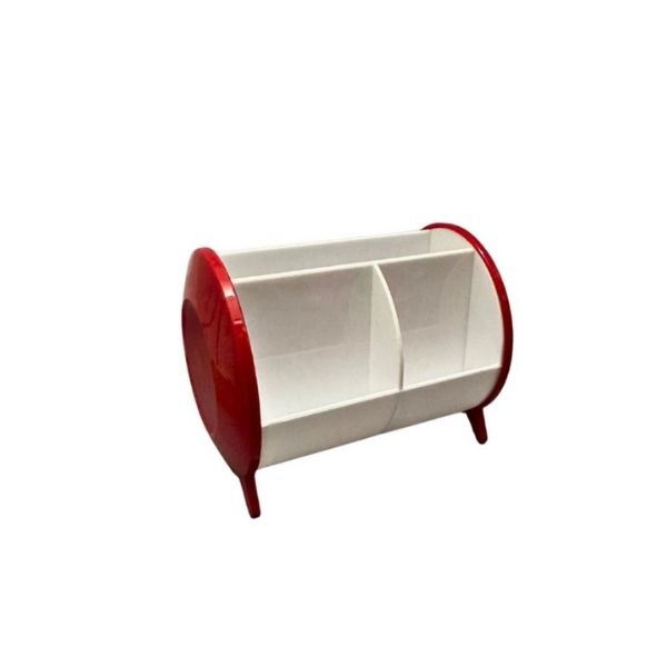 Organizer Scrivania Rotondo Rosso e BiancoInfo