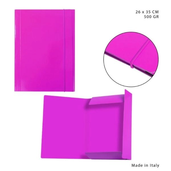 Cartellina a 3 lembi con elastico 26x35 cm