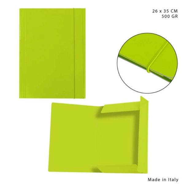 Cartellina a 3 lembi con elastico 26x35 cm