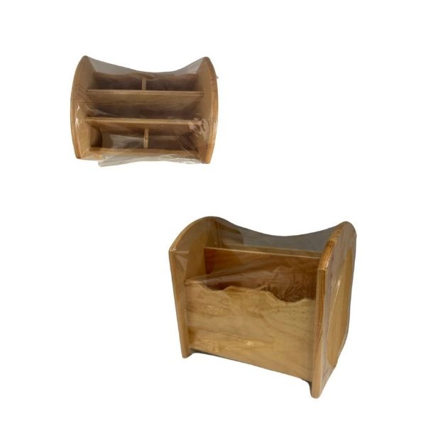 Organizer da Scrivania in Legno Naturale