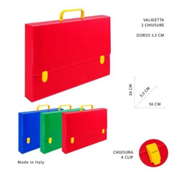 Valigetta Tecnica Pryma Nera con Manico - 51x71x3.5 cm