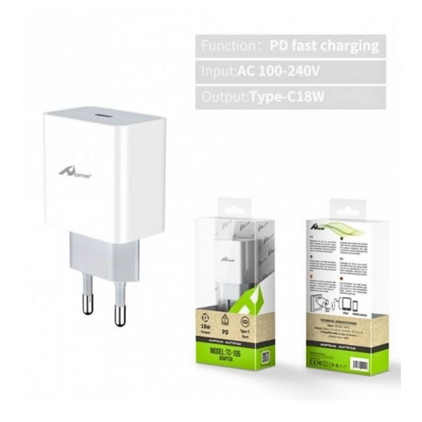 Adattatore Type-C 18W – Ricarica Rapida PD