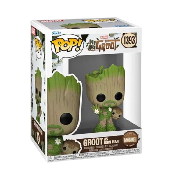 Funko Pop! Marvel #1393 - Groot nei panni di Iron Man - Edizione "We Are Groot"