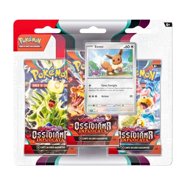 Carte Pokémon Blister Scarlatto e Violetto - Ossidiana Infuocata - Eevee (ITA)
