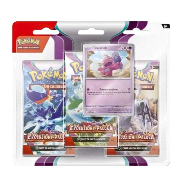 Carte Pokémon Blister Scarlatto e Violetto – Evoluzioni a Paldea – 3 Pack con Promo (ITA)