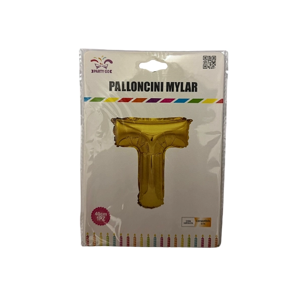 Palloncino Lettera T Oro