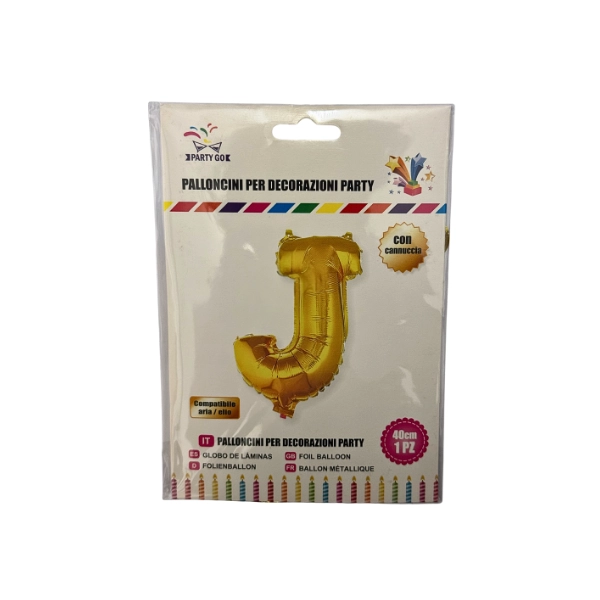 Palloncino Lettera J Oro