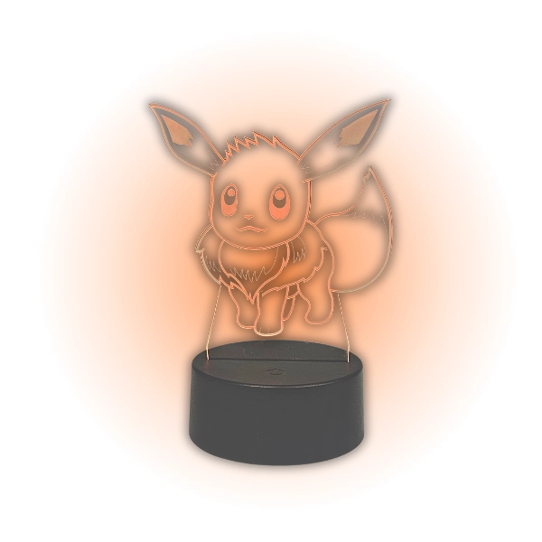 Lampada 3D Pokémon Eevee LED Multicolore Ricaricabile