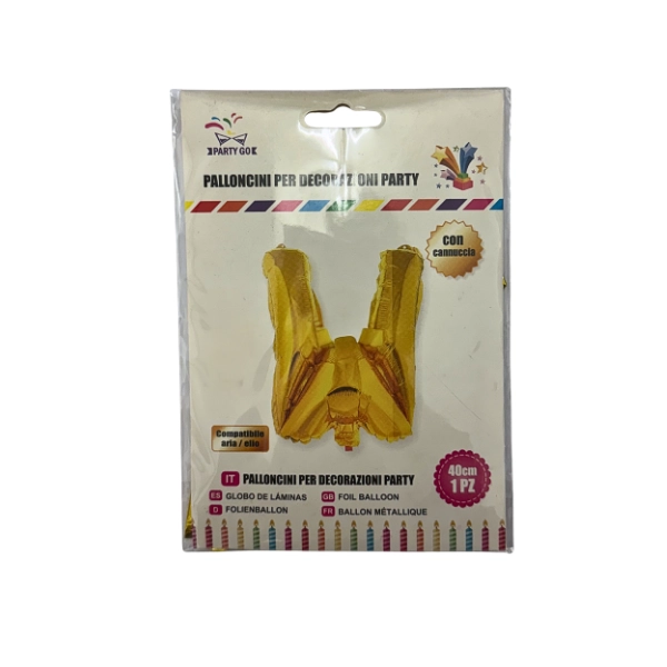 Palloncino Lettera W Oro