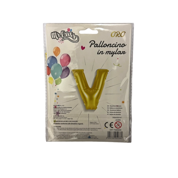 Palloncino Lettera V Oro
