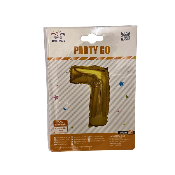 Palloncino Numero 7 Oro 40cm – PARTY GO