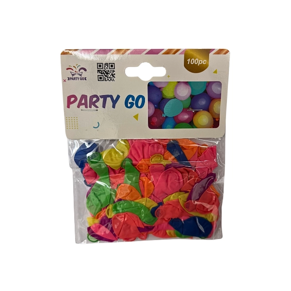 Palloncino PartyGo Multicolore Piccolo – Confezione da 100