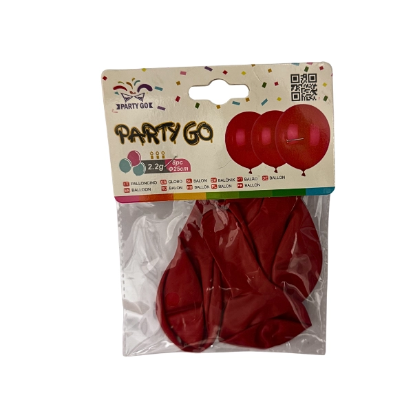Set Palloncini Rossi Classici – PARTY GO – 8 Pezzi