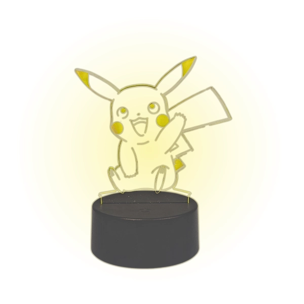 Lampada 3D Pokémon Pikachu LED Multicolore Ricaricabile